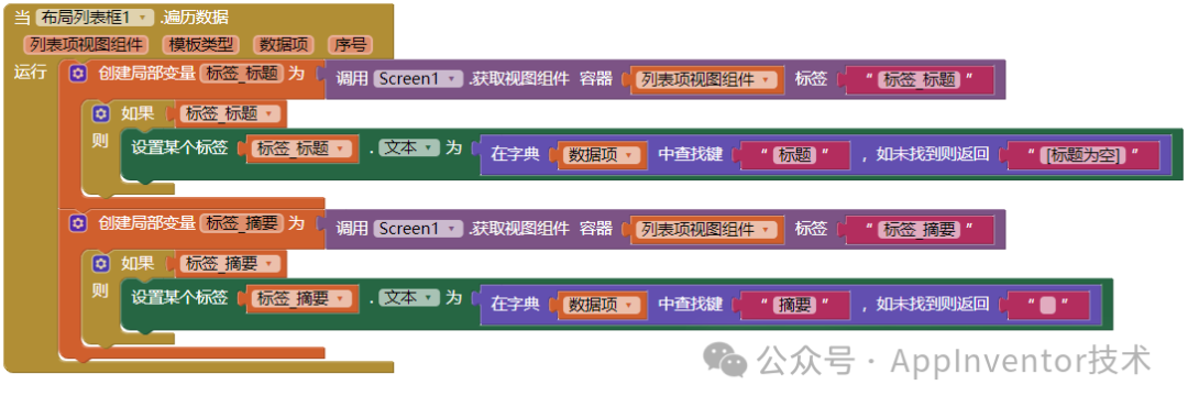 图4 遍历数据设置组件属性